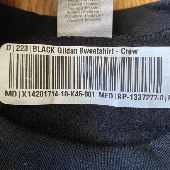 Asshole's Girlfriend Skeleton Crewneck Sweatshirt Black Medium - Picture 5 of 6